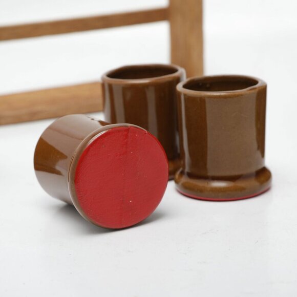 Vintage Fairyland Import Ceramic Flask & Glasses Japan Mid Century Louie's Bar - Picture 9 of 11